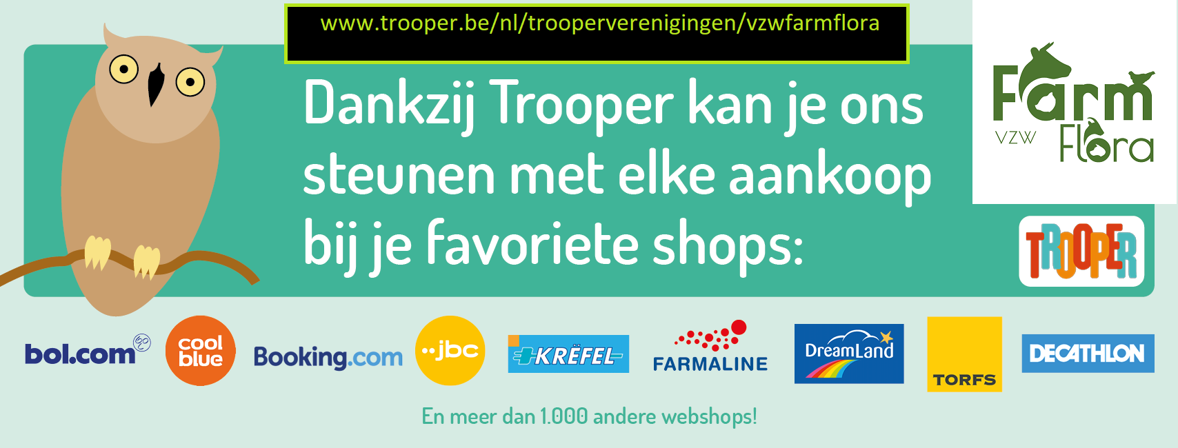 Trooper banner vzw Farm Flora